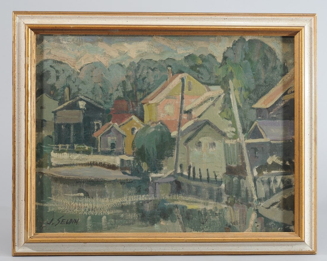 Jacob Seldin (active mid-20th C.) WPA Oil Painting (1 of 4)