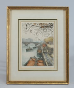 Vintage Print European Scene