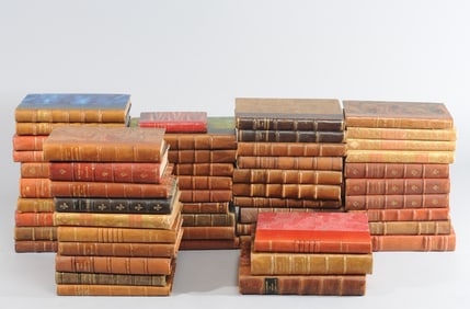 Large Mixed Grouping Antique French Books
