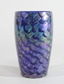 Iridescent Art Glass Vase, Possibly Kralik