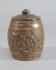 Royal Doulton Copper Clad Sterling Rim Humidor