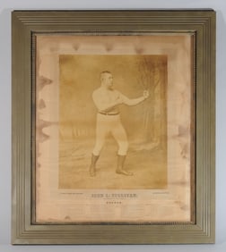 Large 19th C. Albumen Portrait, John L. Sullivan