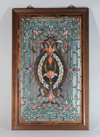 20th C. Stained Glass Panel