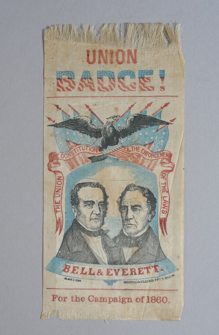 1860 Constitutional Union Party Silk Jugate Badge (1 of 2)