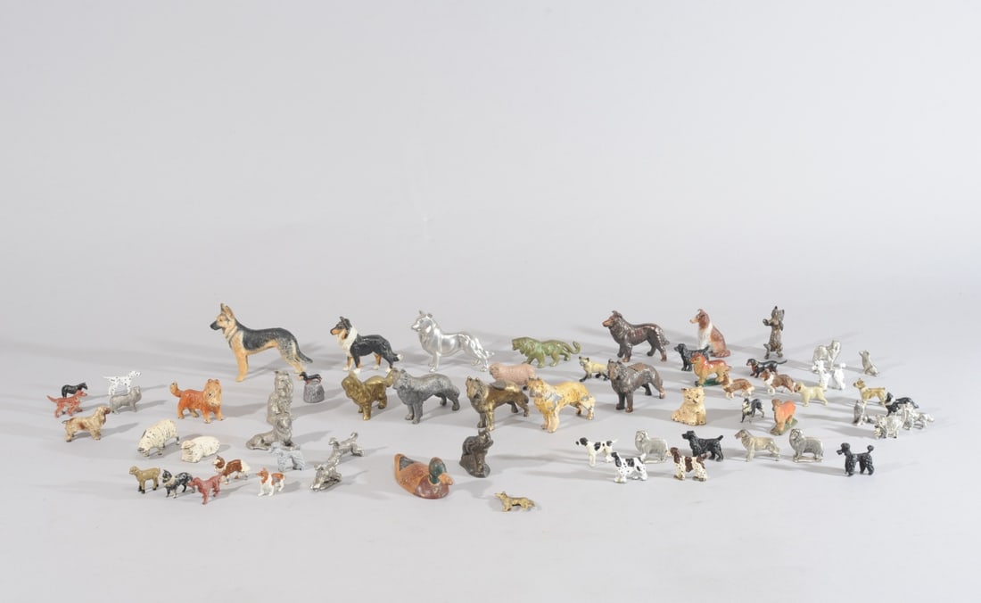 Mixed Grouping Miniature Metal Dogs + (1 of 20)