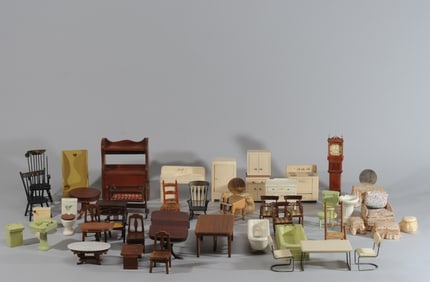 Mixed Grouping Vintage Doll House Furniture