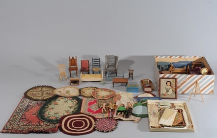 Mixed Grouping Vintage Doll House Accessories