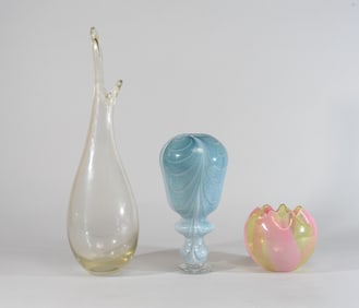 Art Glass Grouping, Holmegaard etc.