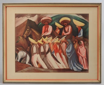 c1940s Jose Clemente Orozco Color Lithograph