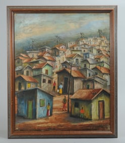 Oil Painting Signed E. J. Lopes