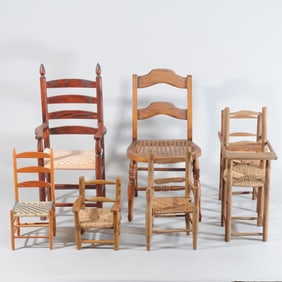 Seven Miniature Chairs