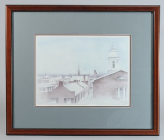 Eugene B. Smith Signed Print "Winchester Rooftops"