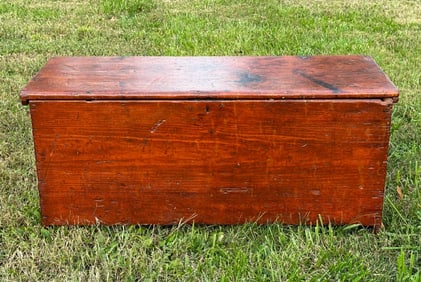 18th C. Pine Blanket Chest