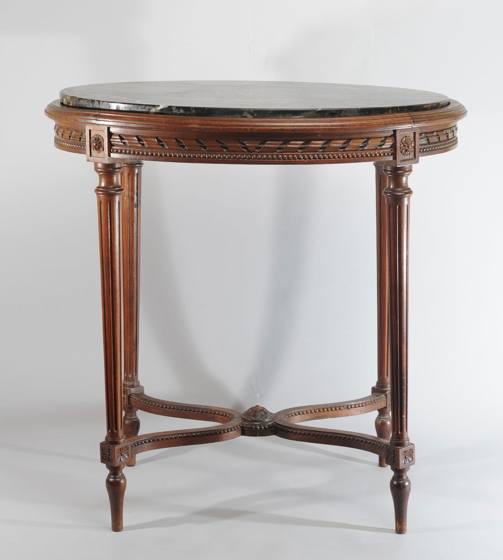 Vintage Marble Top Occasional Table (1 of 8)