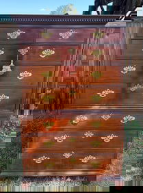 18th C. English George III Mahogany Chest on Chest