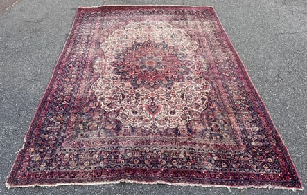 Signed Vintage Persian Birjand Rug