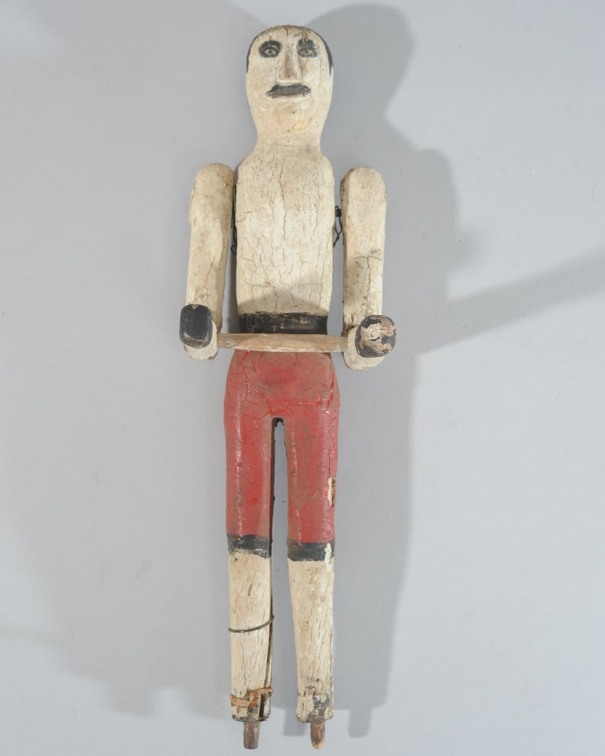 19th C. American Folk Art Figure of a Boxer (1 of 10)