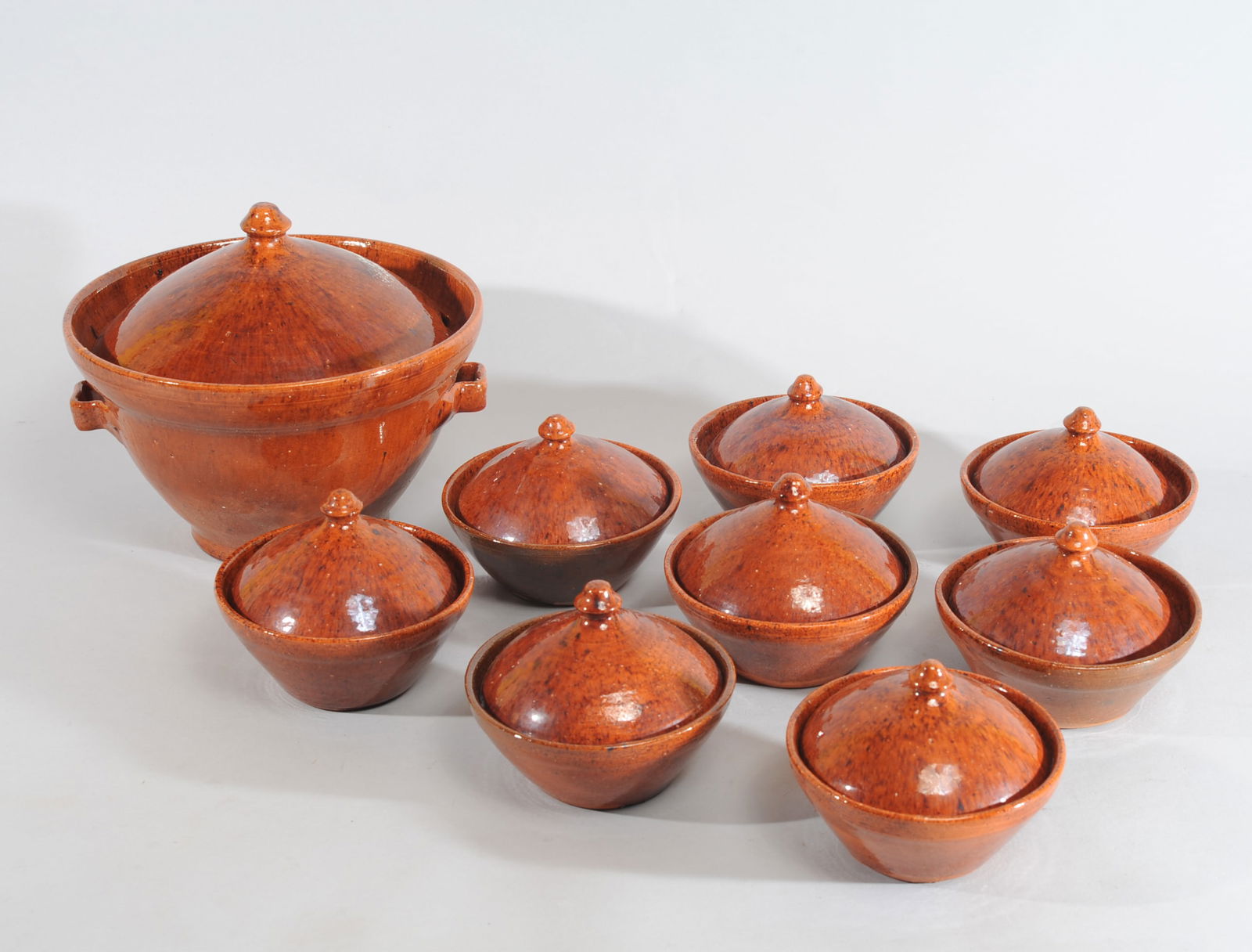 Jugtown Pottery Covered Soup Tureen & Bowls (1 of 9)