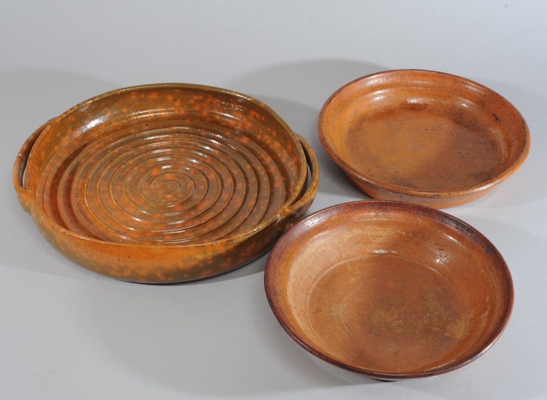 Three Jugtown Pottery Baking Dishes, Seagrove NC (1 of 13)