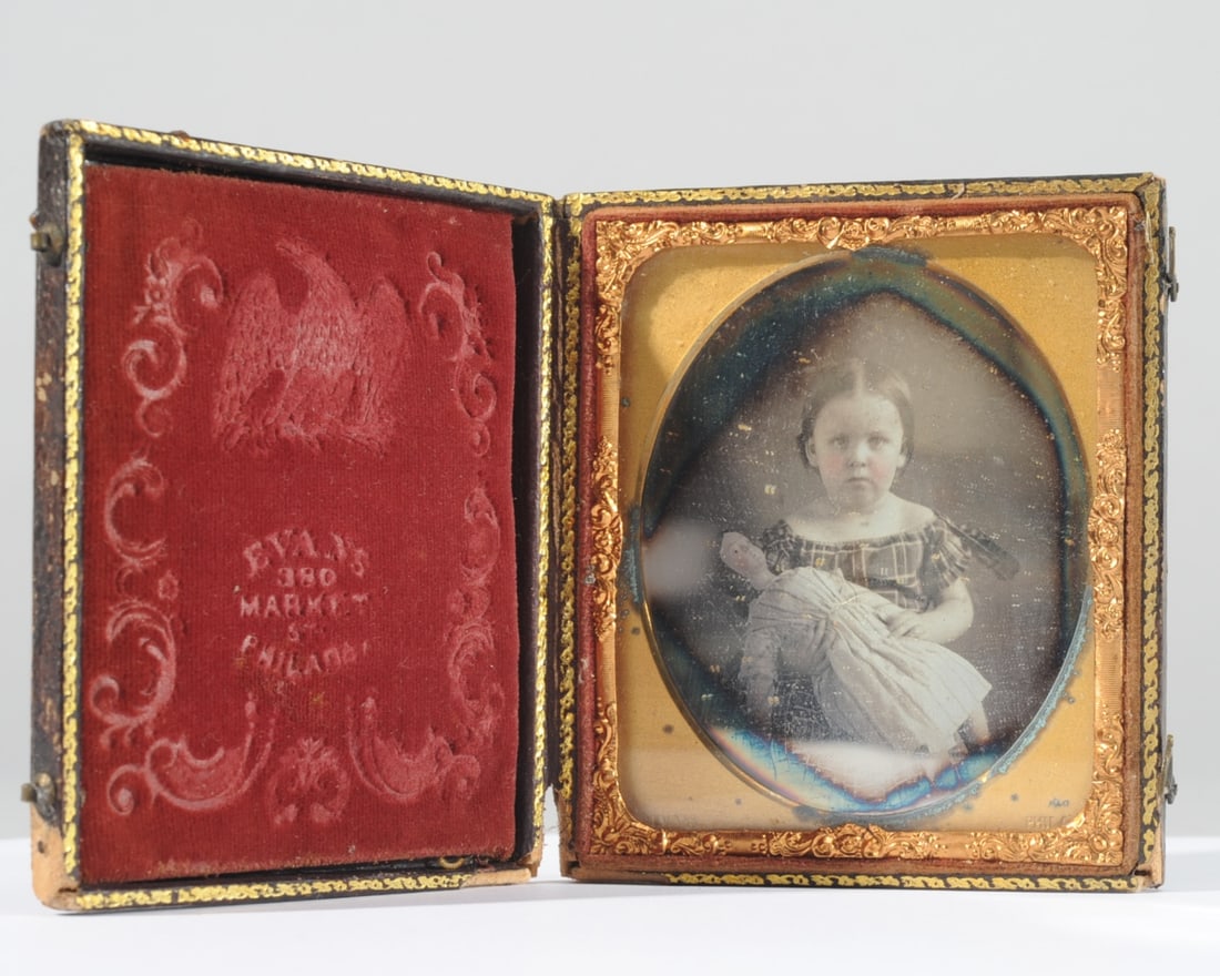 Charles Evans Daguerreotype, Little Girl with Doll (1 of 4)