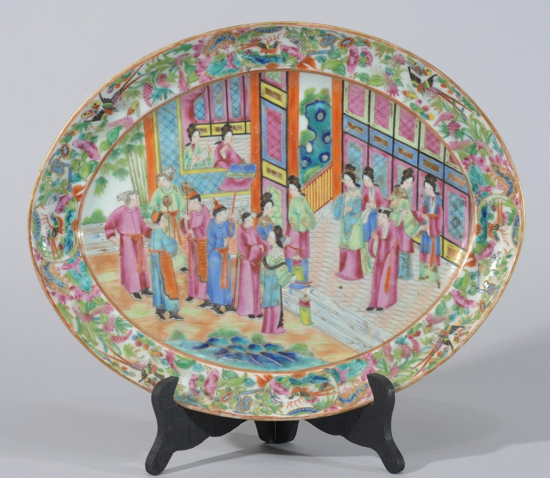Early 19th C. Chinese Rose Medallion Platter (1 of 9)