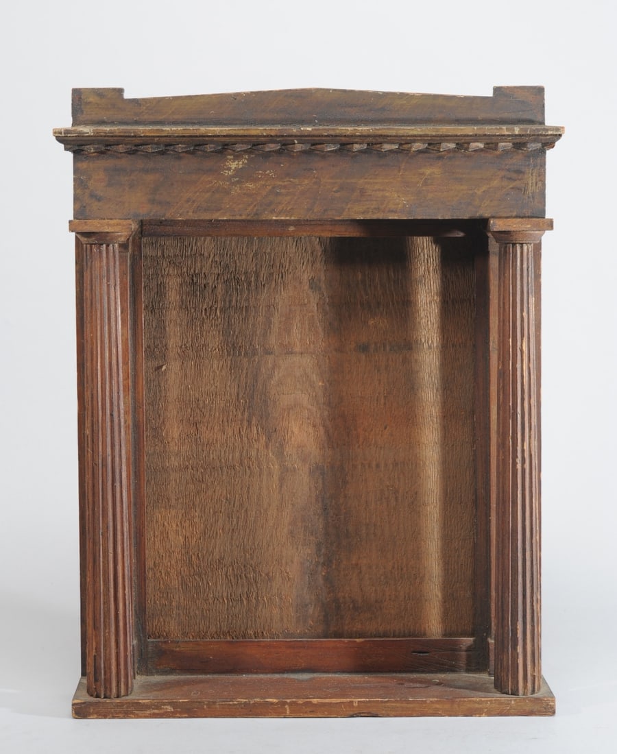 19th C. Church Hymn Board Frame: Neoclassical style. Square nails. Approx. 17 1/2" W x 22 1/2" H x 3 3/4" D. Provenance: the estate of John Long, highly regarded Virginia antiques dealer and collector.