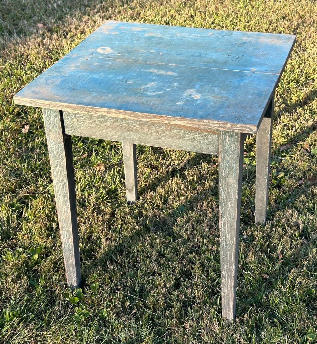 Early 20th C. Pine Country Painted Table (1 of 4)