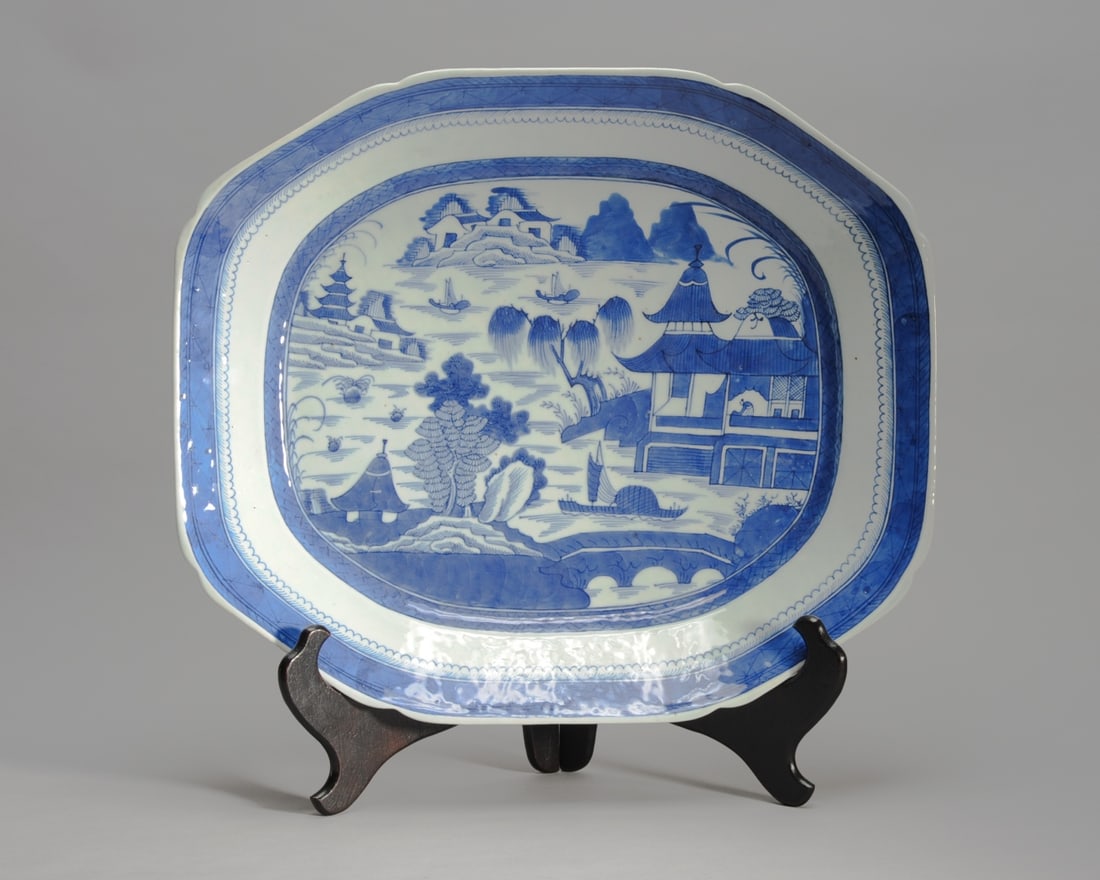 Large Chinese Export Canton Platter 20" (1 of 7)