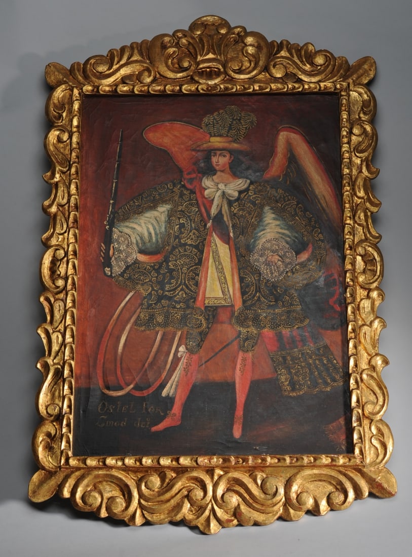 Large Cuzco Style Painting, Archangel (1 of 6)