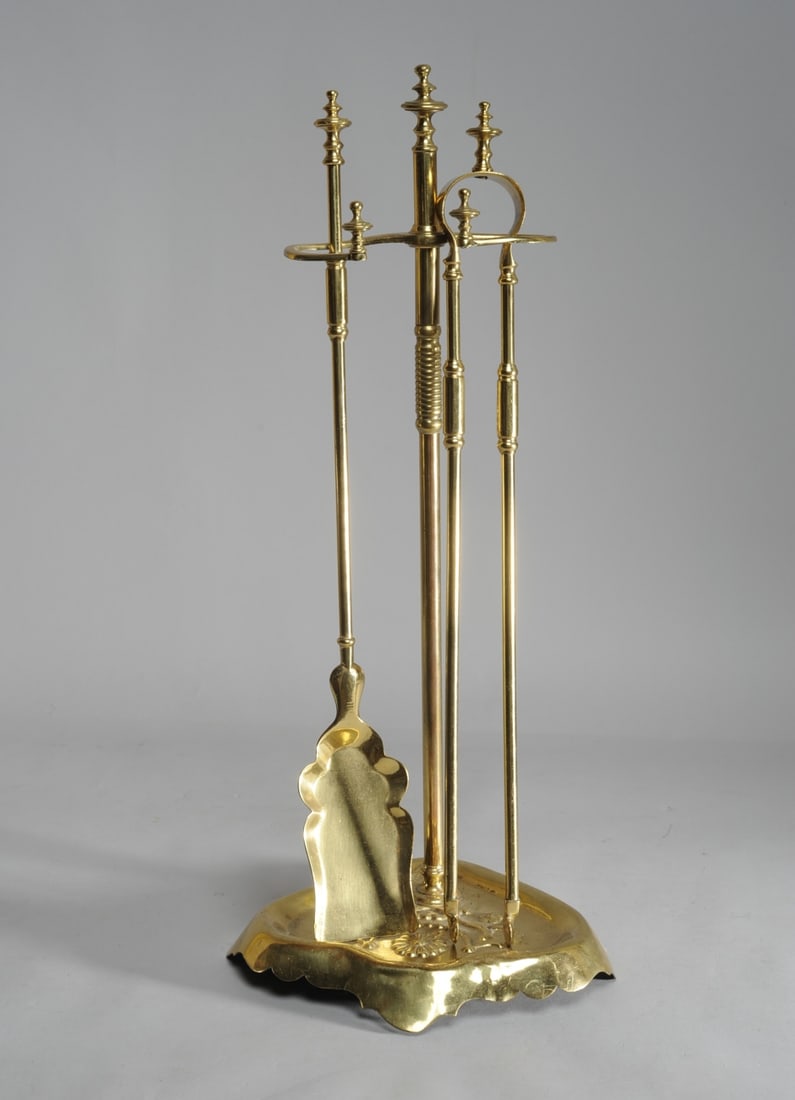 French Brass Fireplace Tools (1 of 5)