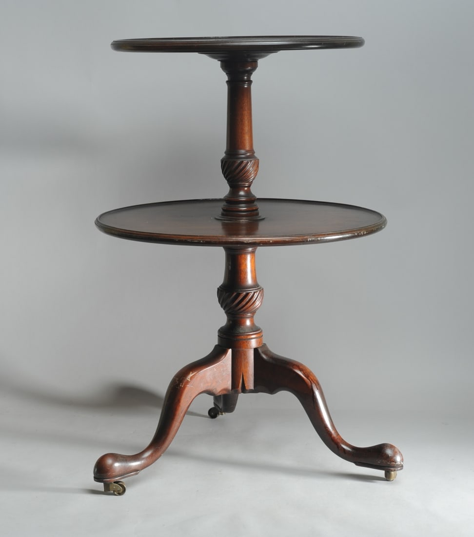 Queen Anne Style Butler's Dumbwaiter Table (1 of 5)