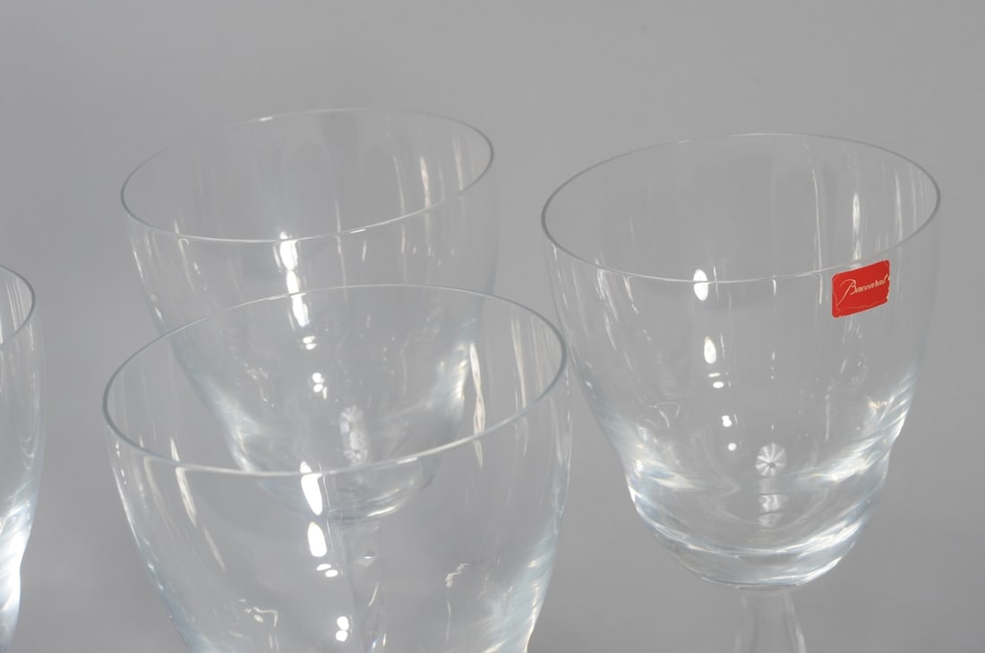 Eight Baccarat "Stream" Water Goblets: H: approx. 8 3/4".