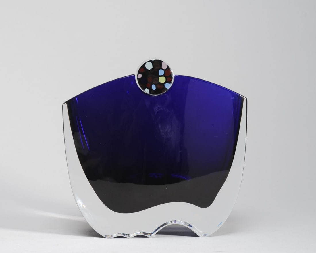 Baccarat Cobalt Blue "Oceanie" Vase & Paper Weight (1 of 7)