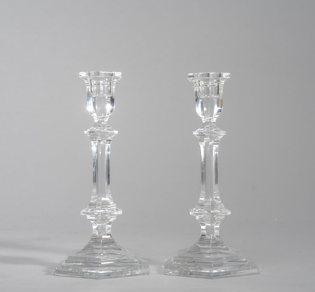 Pair Baccarat Crystal Candlesticks (1 of 3)