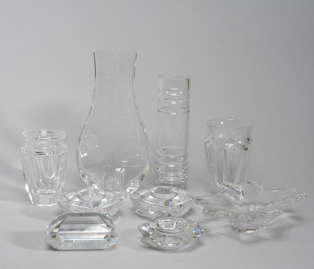 Mixed Glass Grouping, Tiffany, Baccarat, etc. (1 of 5)