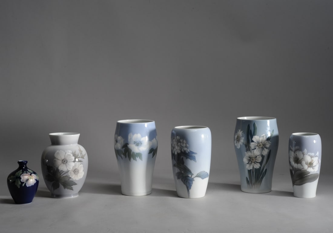 Six Vintage Royal Copenhagen Vases (1 of 6)
