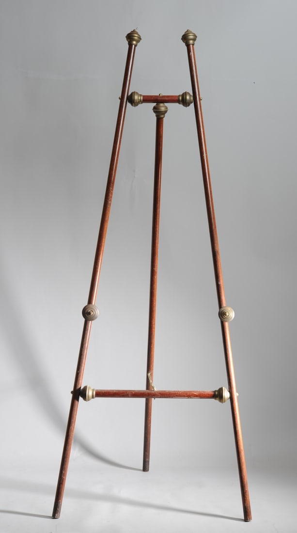 Antique Mahogany and Brass Easel (1 of 6)