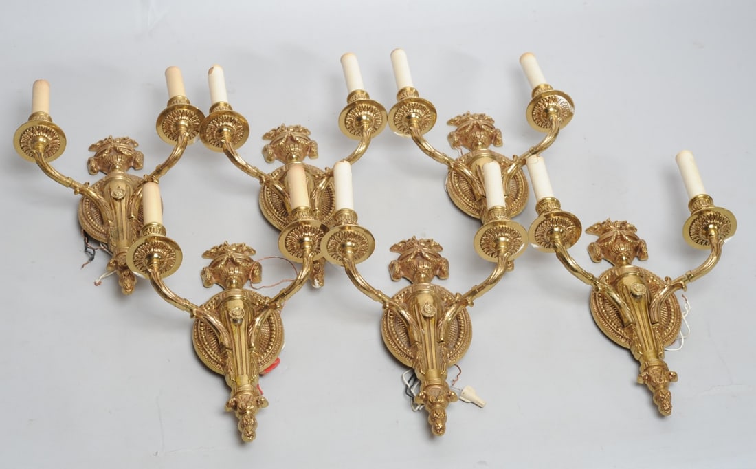 Set of 6 Empire Style Sconces (1 of 9)