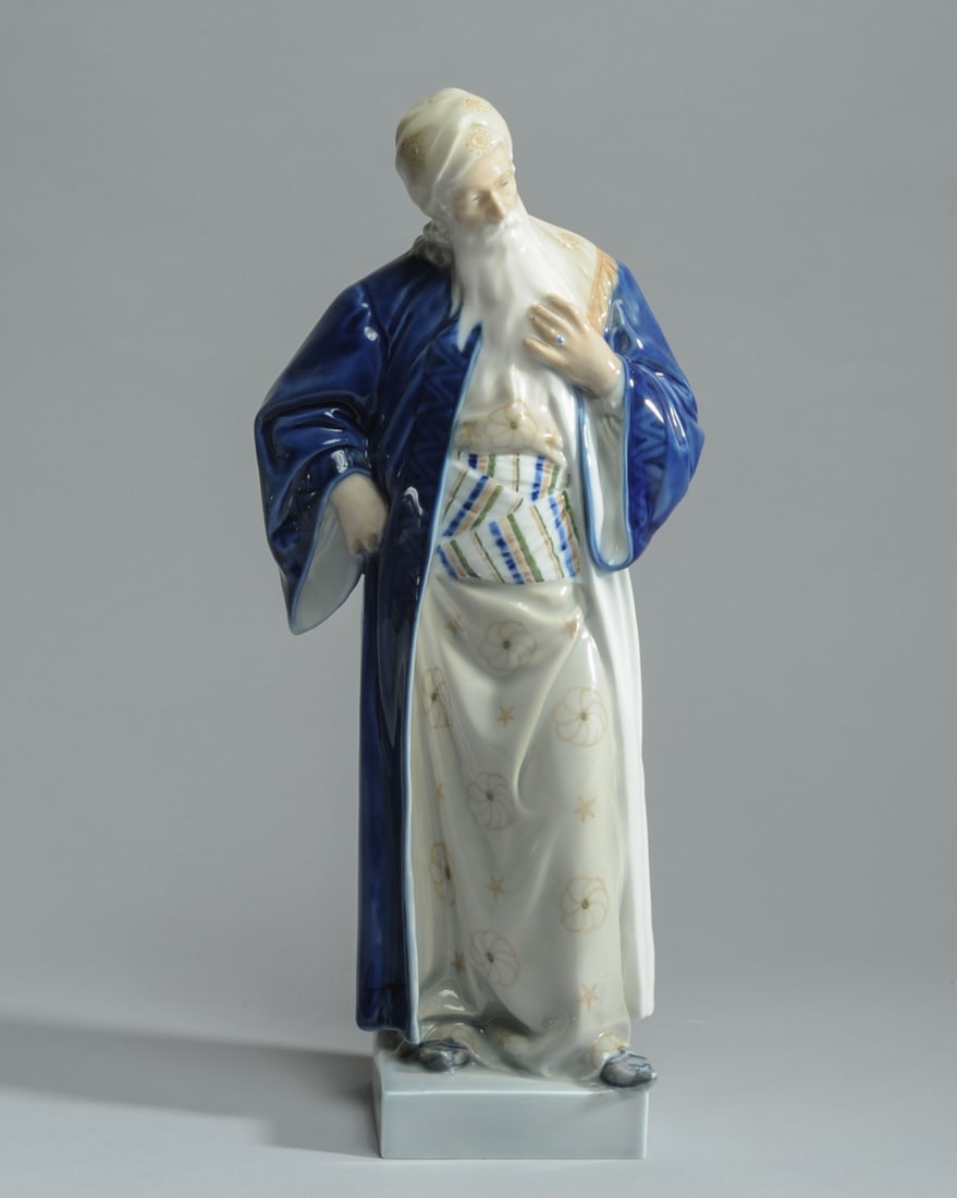Royal Copenhagen Figure, Nathan the Wise: No. 1413, marked and labled to base. H: approx. 14".
