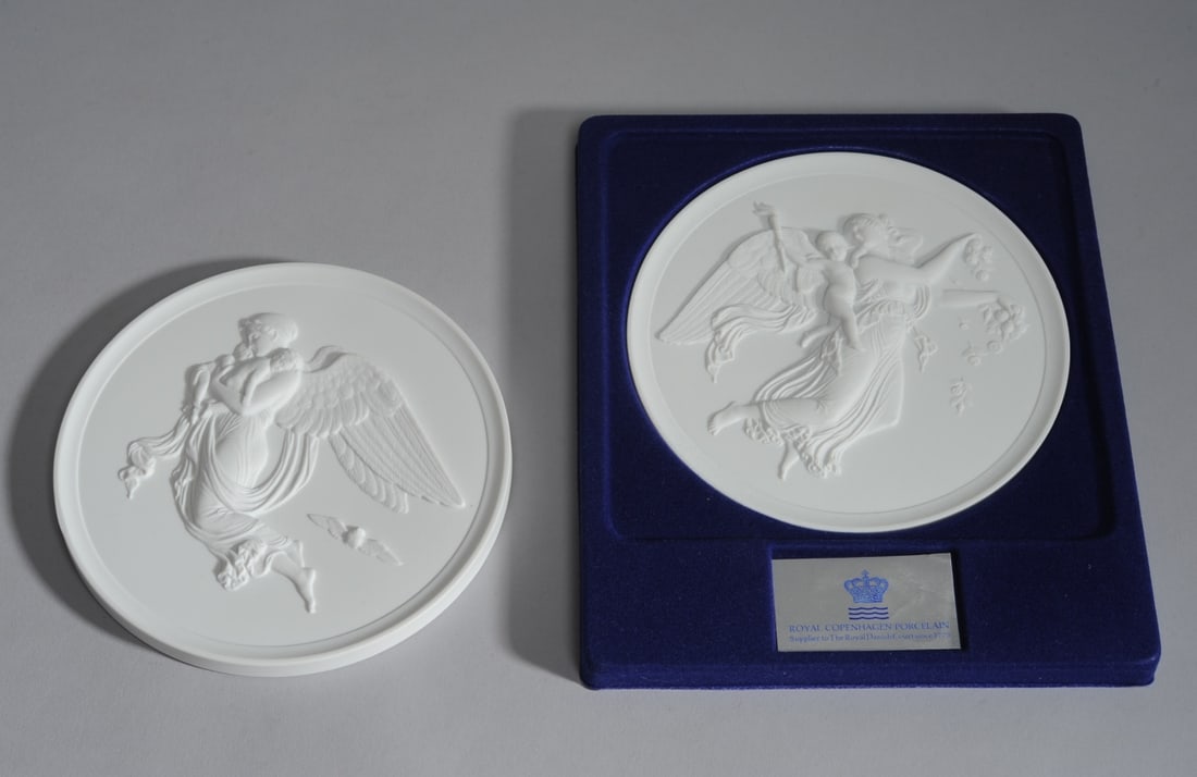 Two Royal Copenhagen Porcelain Wall Plaques (1 of 4)