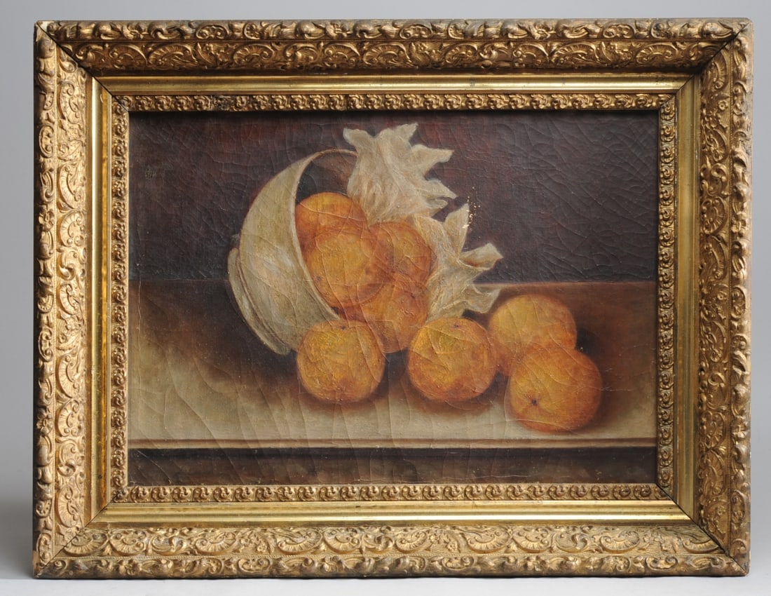 19th C. American School Oil on Canvas Still Life (1 of 11)