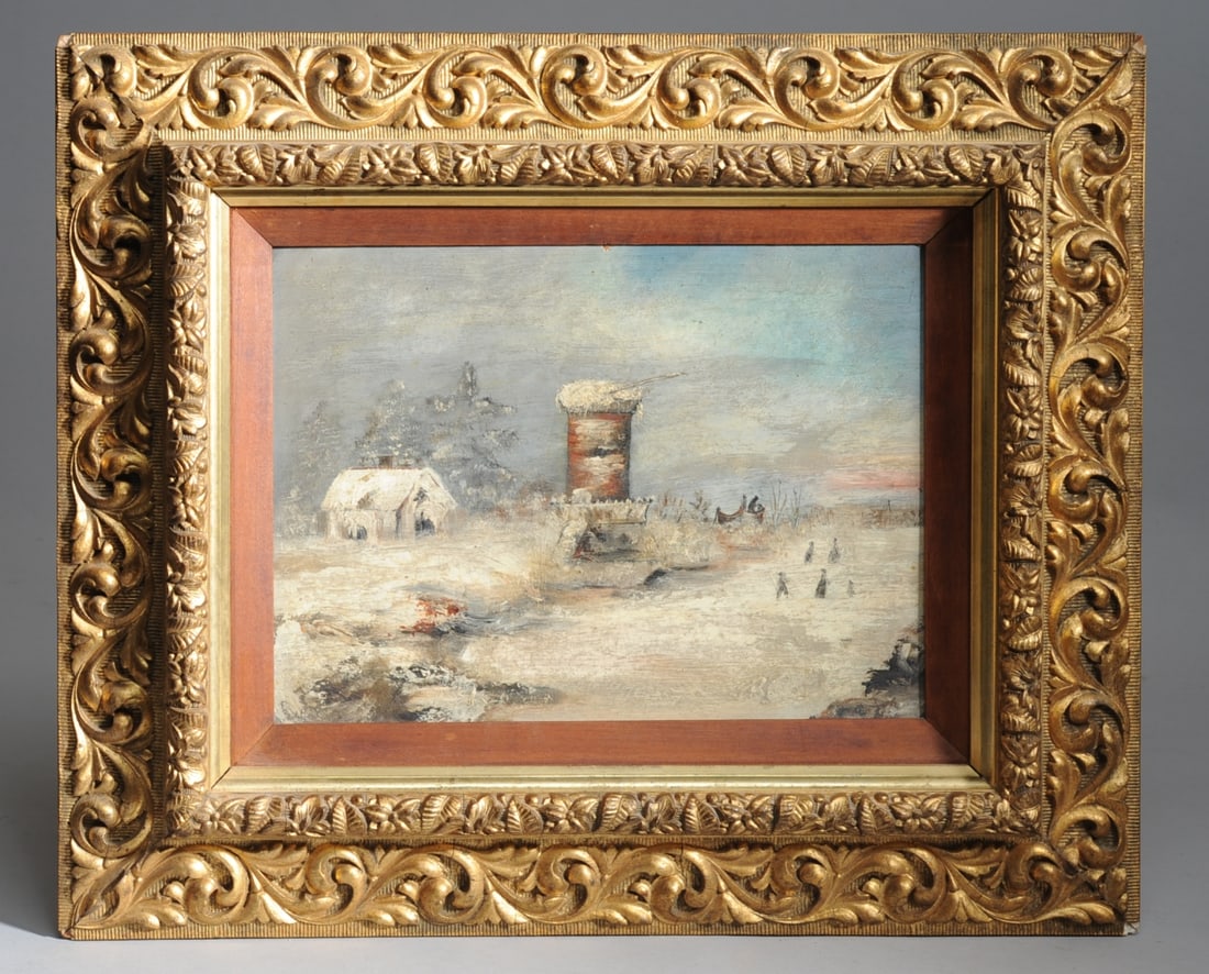 Oil on Board Winter Landscape (1 of 3)