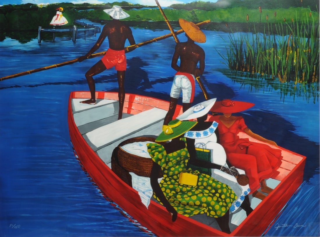 Jonathan Green Lithograph "Escorting of Ruth" (1 of 5)