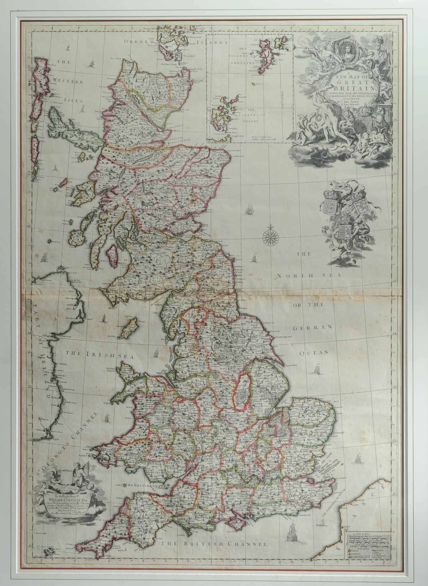 John Senex, A New Map of Great Britain, 18th C. (1 of 8)