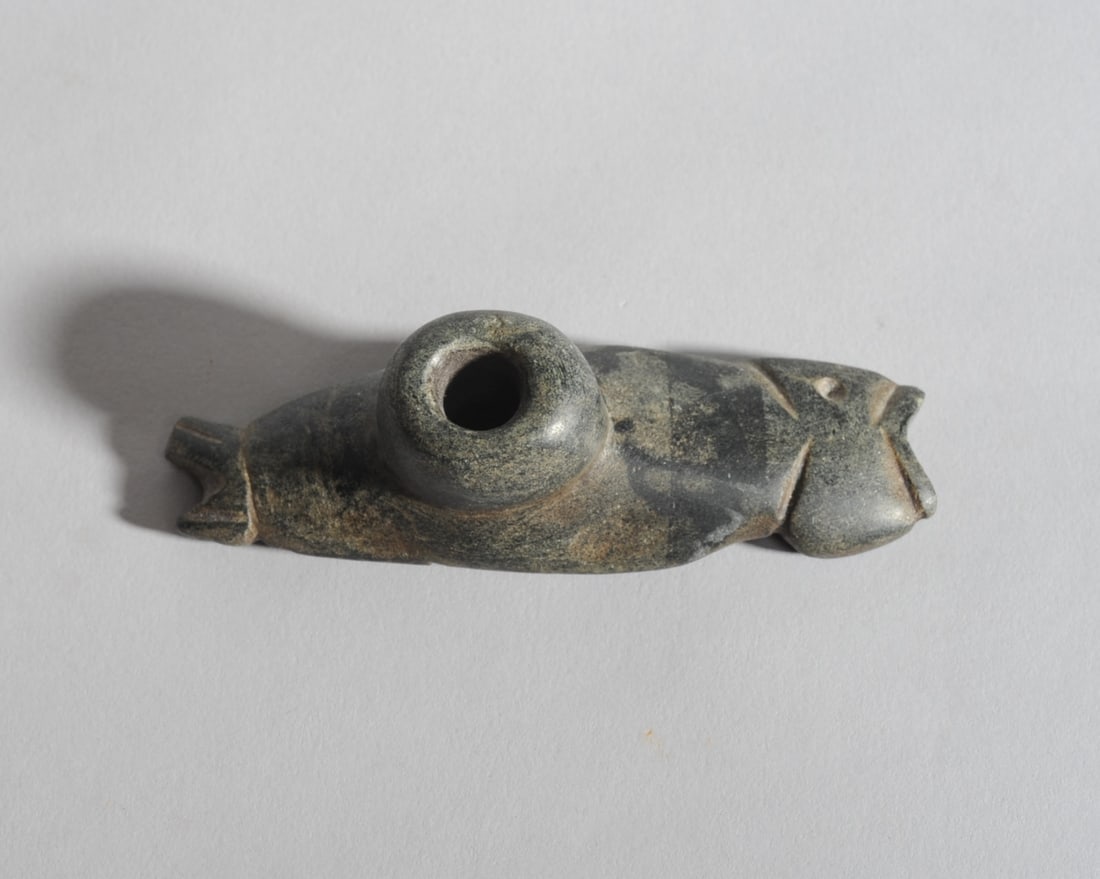 Native American Steatite Stone Effigy Pipe (1 of 3)