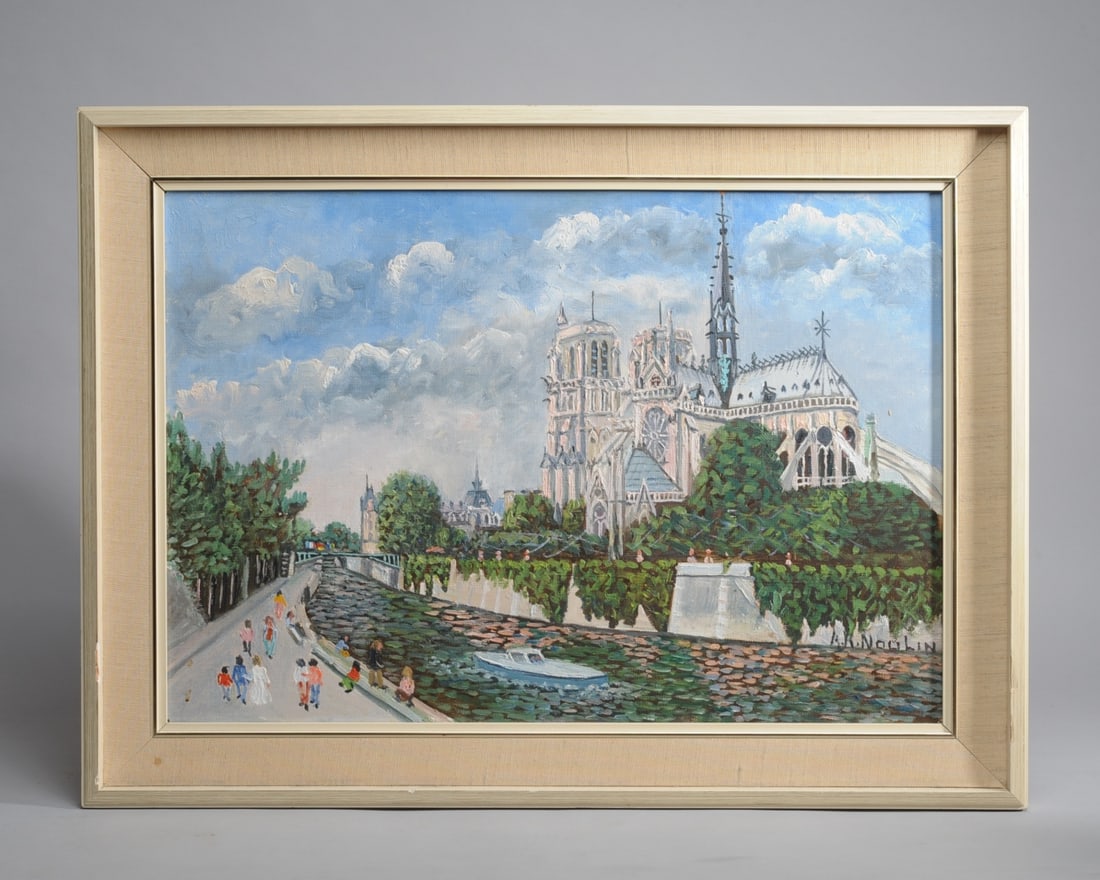 A. R. Noulin Painting: Notre Dame de Paris (1 of 6)