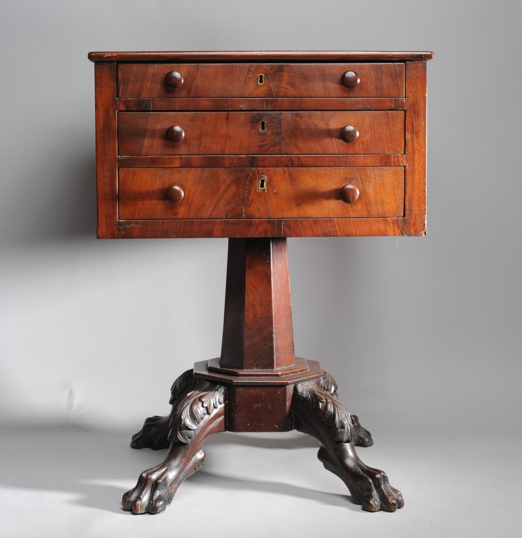 19th C. Empire Mahogany Writing Desk (1 of 12)