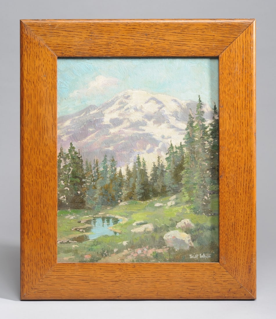 Edith White (1855 - 1946) Oil on Board (1 of 6)