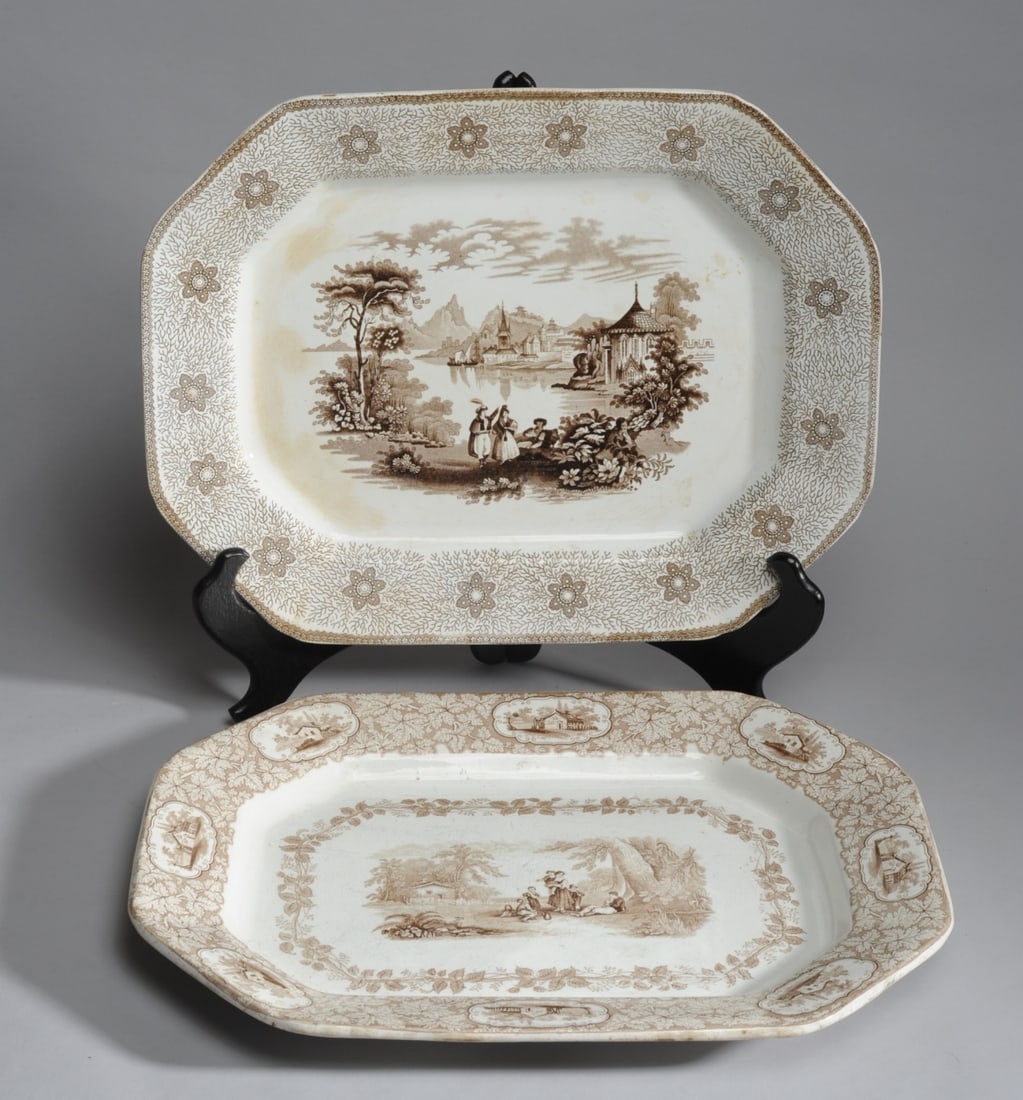 Two 19th C. Transferware Platters (1 of 10)
