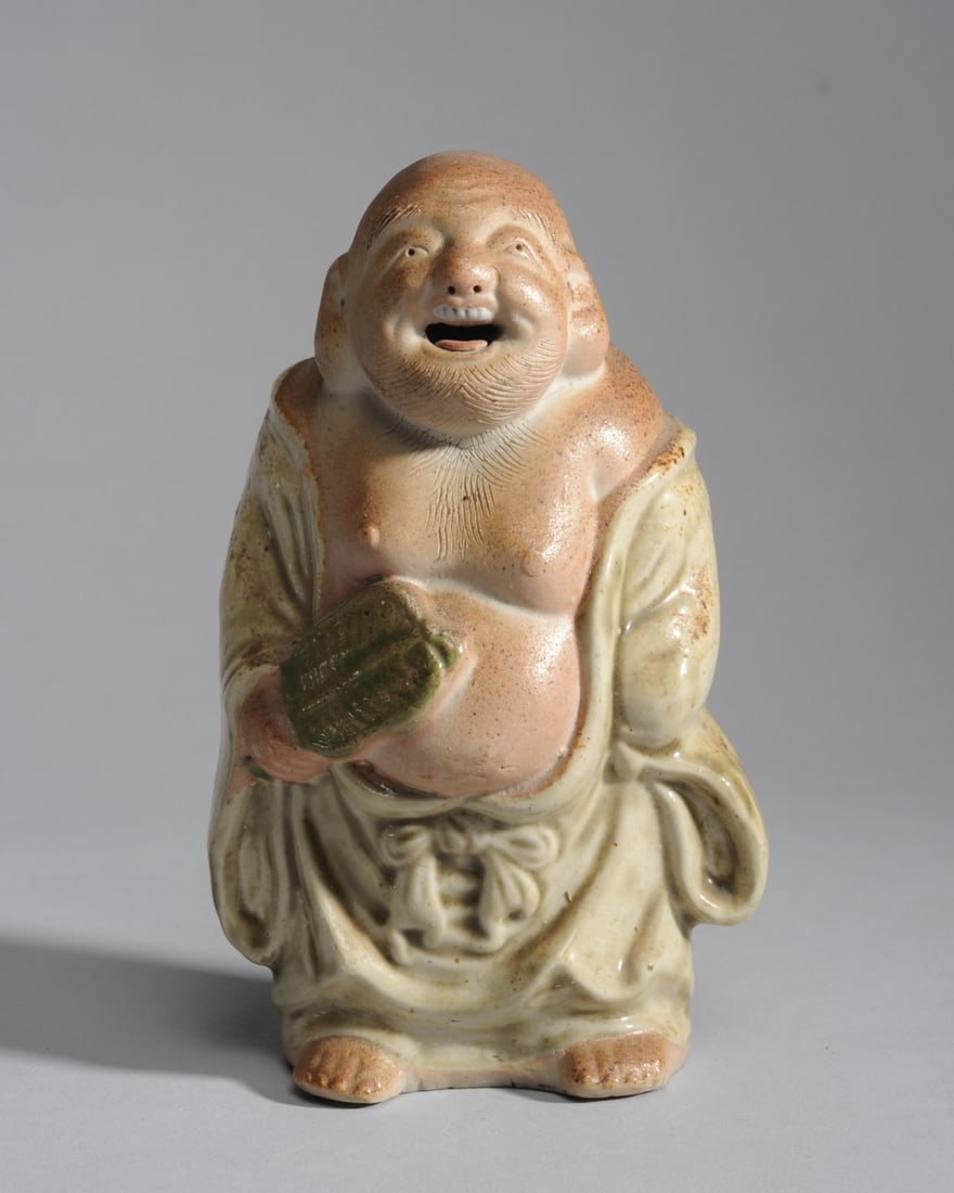 Chinese Shiwan Figure of Lohan (1 of 6)